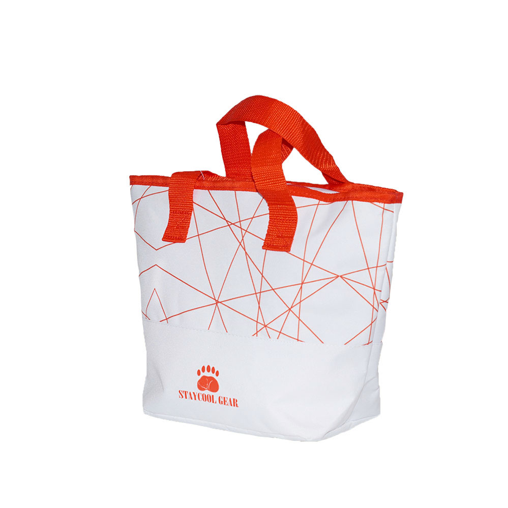 Cooler Bag White/Red 25*34 cm